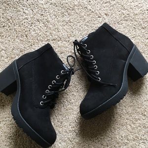 Chunky black boots!